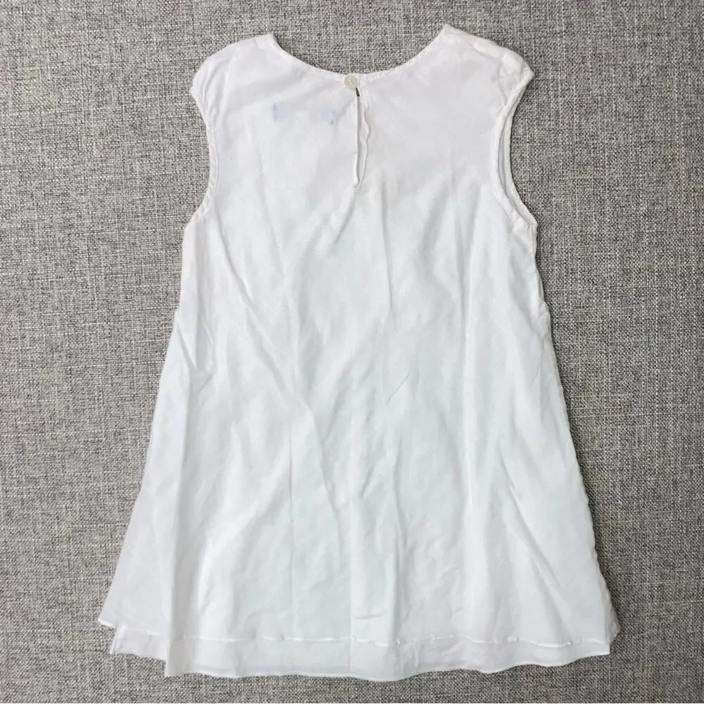 Kenzo Junior size 3 VGUC to be safe  White Sleeveless Dress with Floral Design